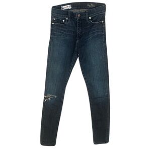 Red Engine Solar High Rise Super Skinny Jeans | Size 27 | Dark Blue Wash